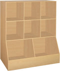 DINZI LVJ Toy Storage Organizer Kids Bookshelf - 3-Tier 8 Cubby