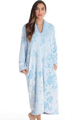 Just Love Plush Zipper Lounger Solid Robe for Ultimate Comfort