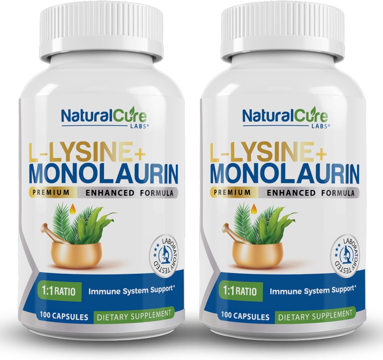 Natural Cure Labs L-Lysine + Monolaurin 600mg 2 Pack Review