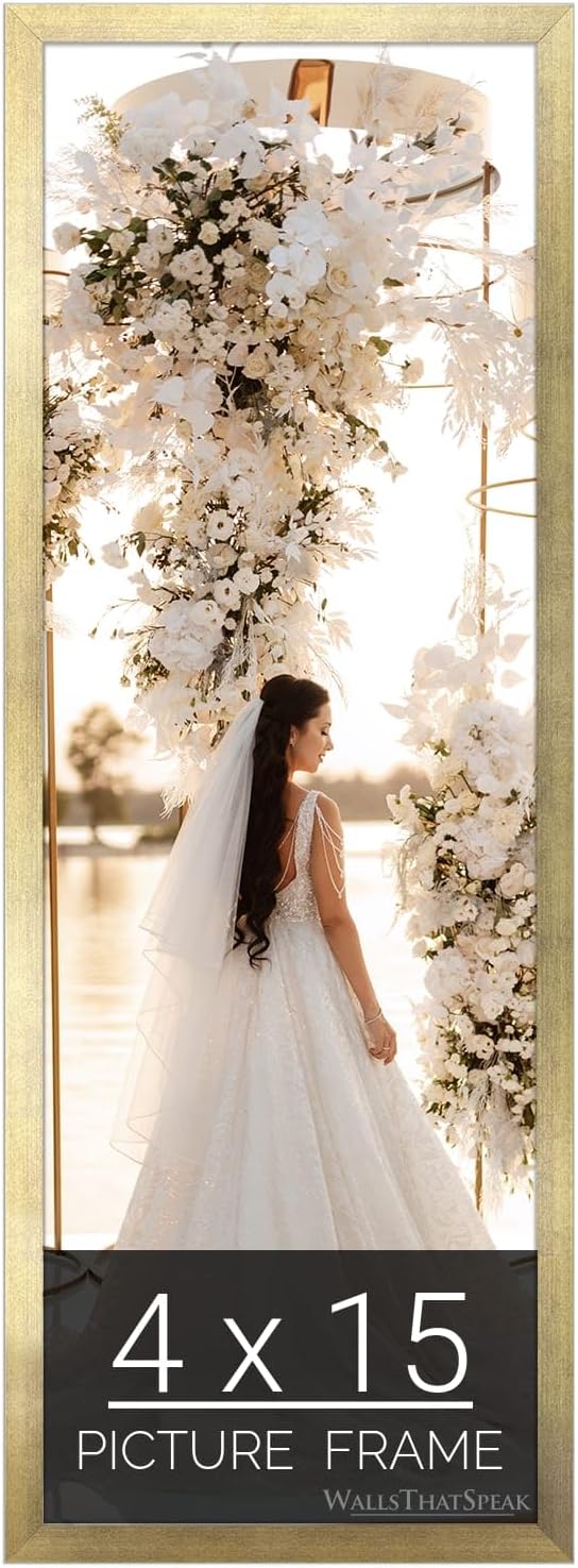 4x15 Gold Picture Frame for Puzzles Posters Photos Artwork