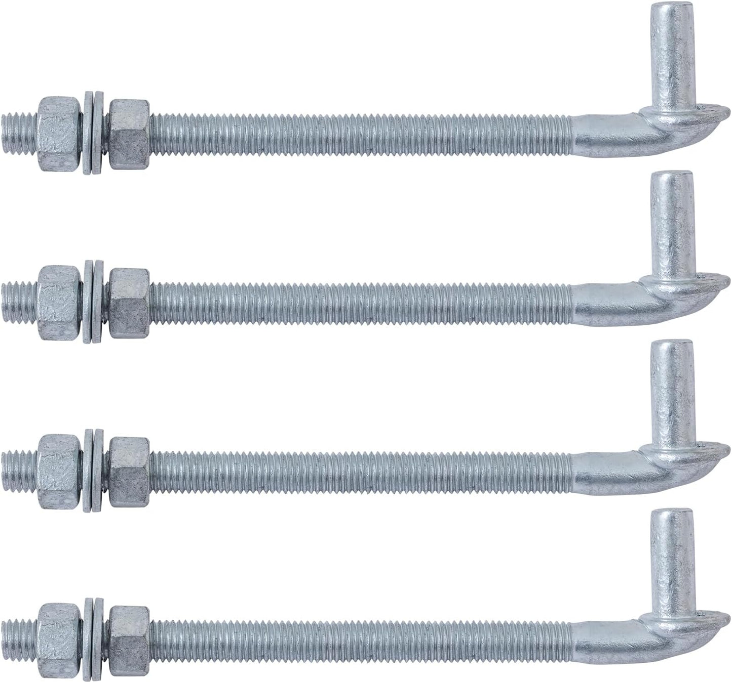 10 J Bolt Gate Hinge 4 Pack for Heavy Duty Outdoor Use