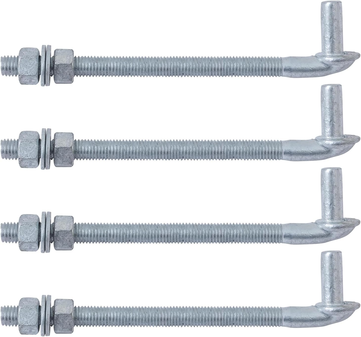 10 J Bolt Gate Hinge 4 Pack for Heavy Duty Outdoor Use