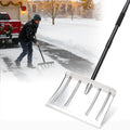 Ergonomic 67in Snow Pusher Shovel for Driveway and Winter Use