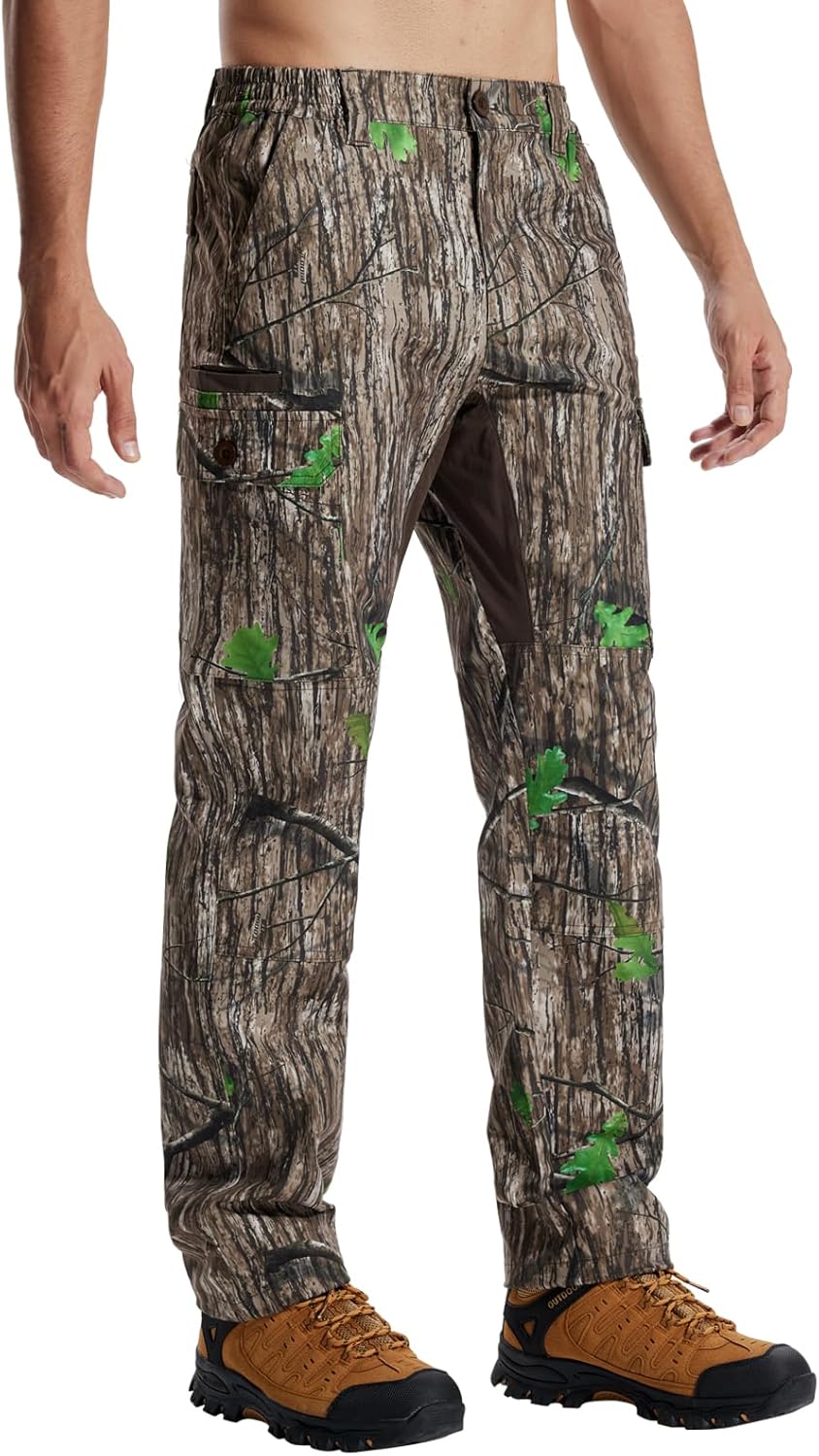 LOOGU Camo Hunting Pants for Men - Water-Resistant & Quiet