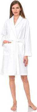 TowelSelections Womens Short Terry Shawl Bathrobe - Cozy, Absorbent in