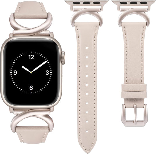 Minyee Slim Leather Band for Apple Watch - Elegant & Stylish