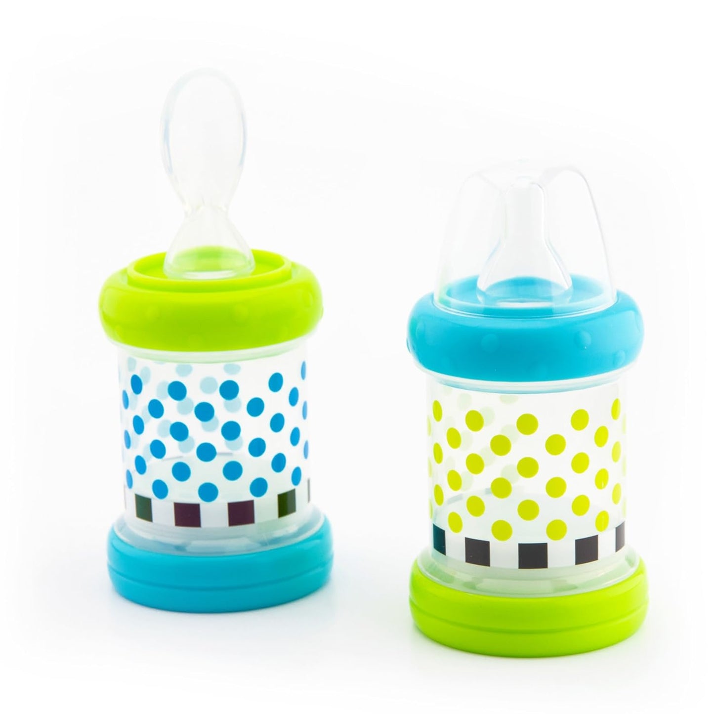 Sassy Baby Food Set: Spill-Proof 4oz Silicone Nipple & Spoon