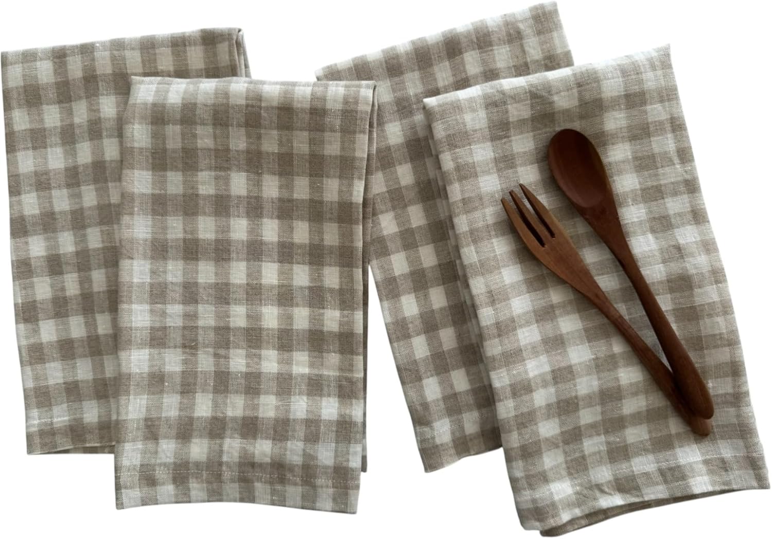 Linen Napkins Stonewashed Pure Linen Stripe Cloth Dinner Napkins