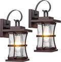 Outdoor Wall Light 2 Pack - Oil Rubbed Bronze Porch Sconces