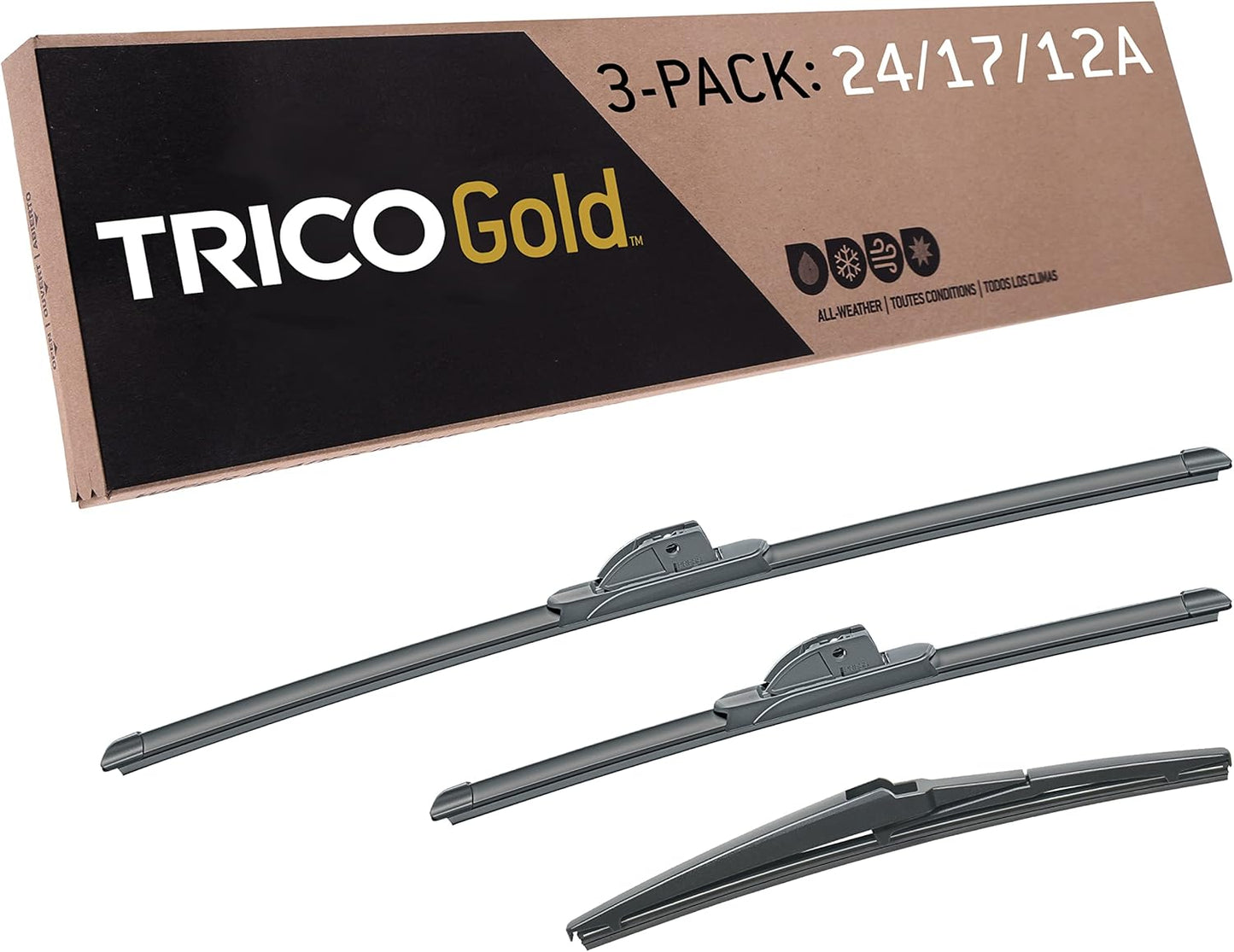 TRICO Gold 3-Piece Wiper Blade Kit for 2006-2012 Toyota Rav4