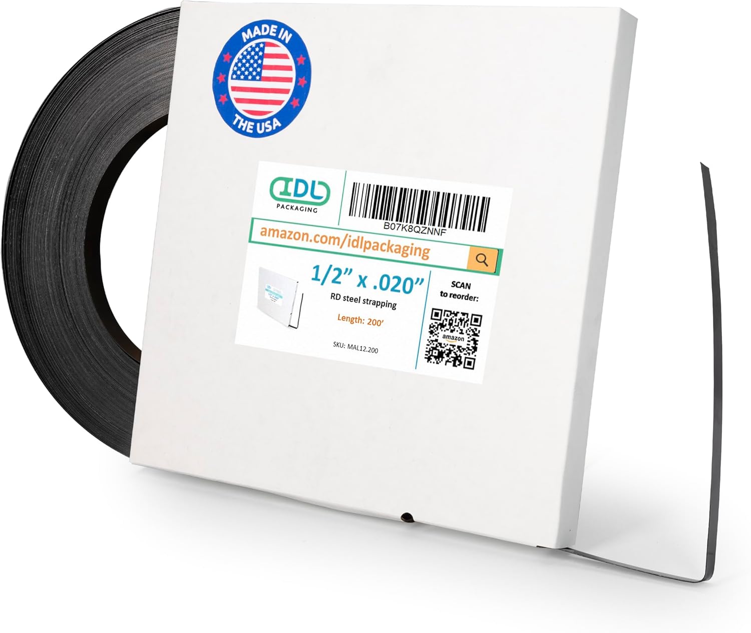 Steel Strapping Coil 1/2in x 200ft - Heavy-Duty Banding Solution