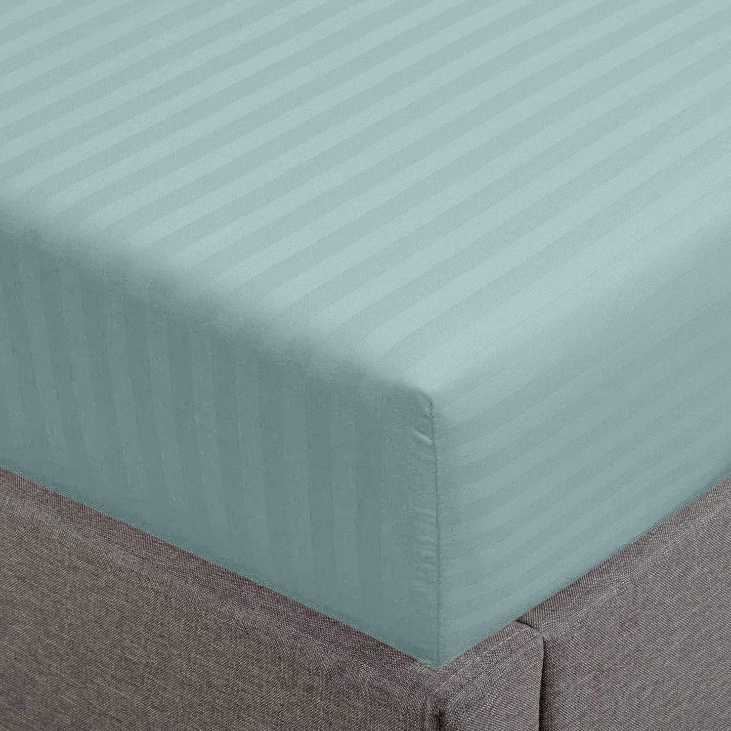 California King Fitted Sheet - 100% Cotton, 500TC Soft Green
