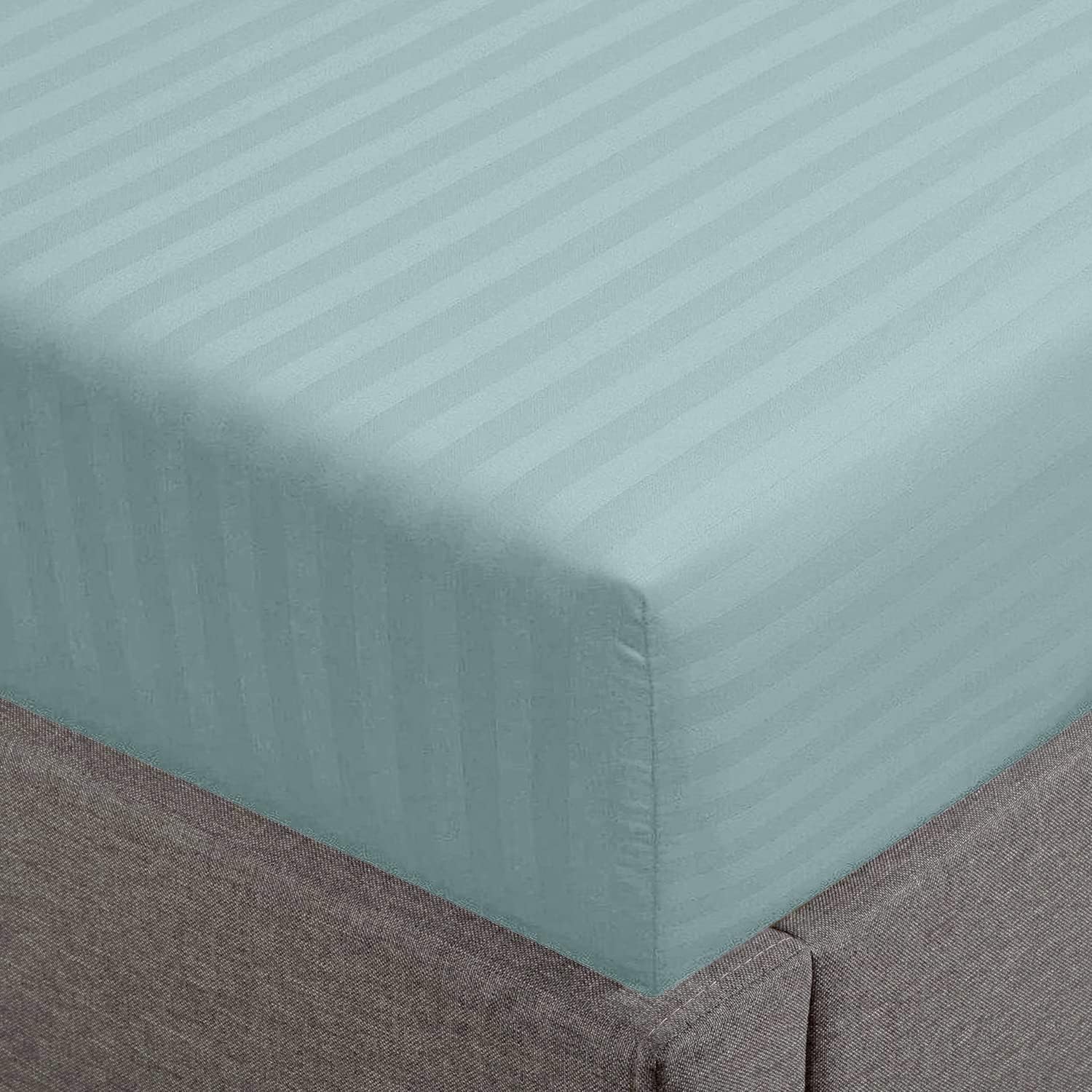 California King Fitted Sheet - 100% Cotton, 500TC Soft Green