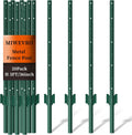 20 Pack Garden Fence Post 3 ft U-Post - Heavy Duty No Dig Stakes