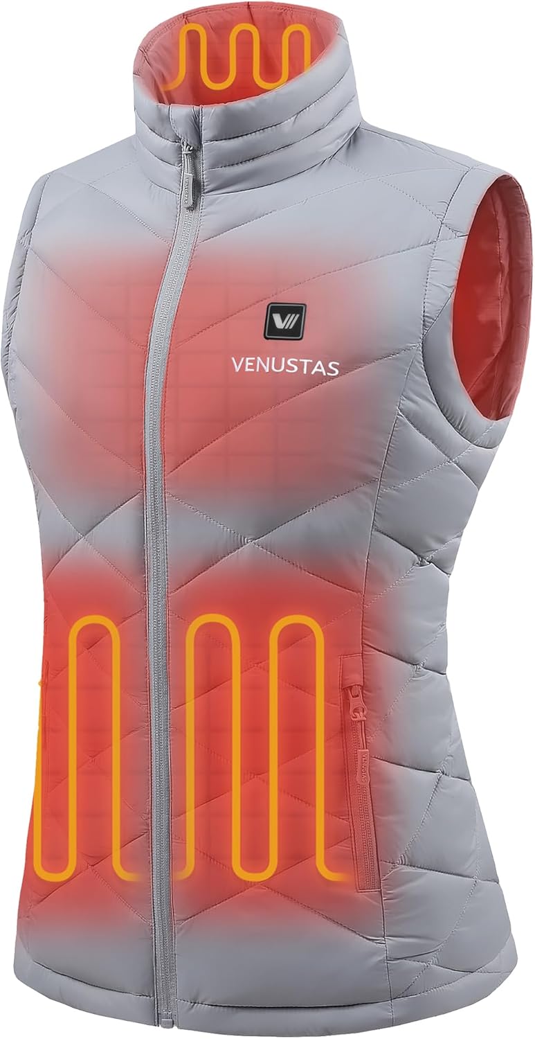 Venustas Quilted Heated Vest for Women - Lightweight Electric Wear