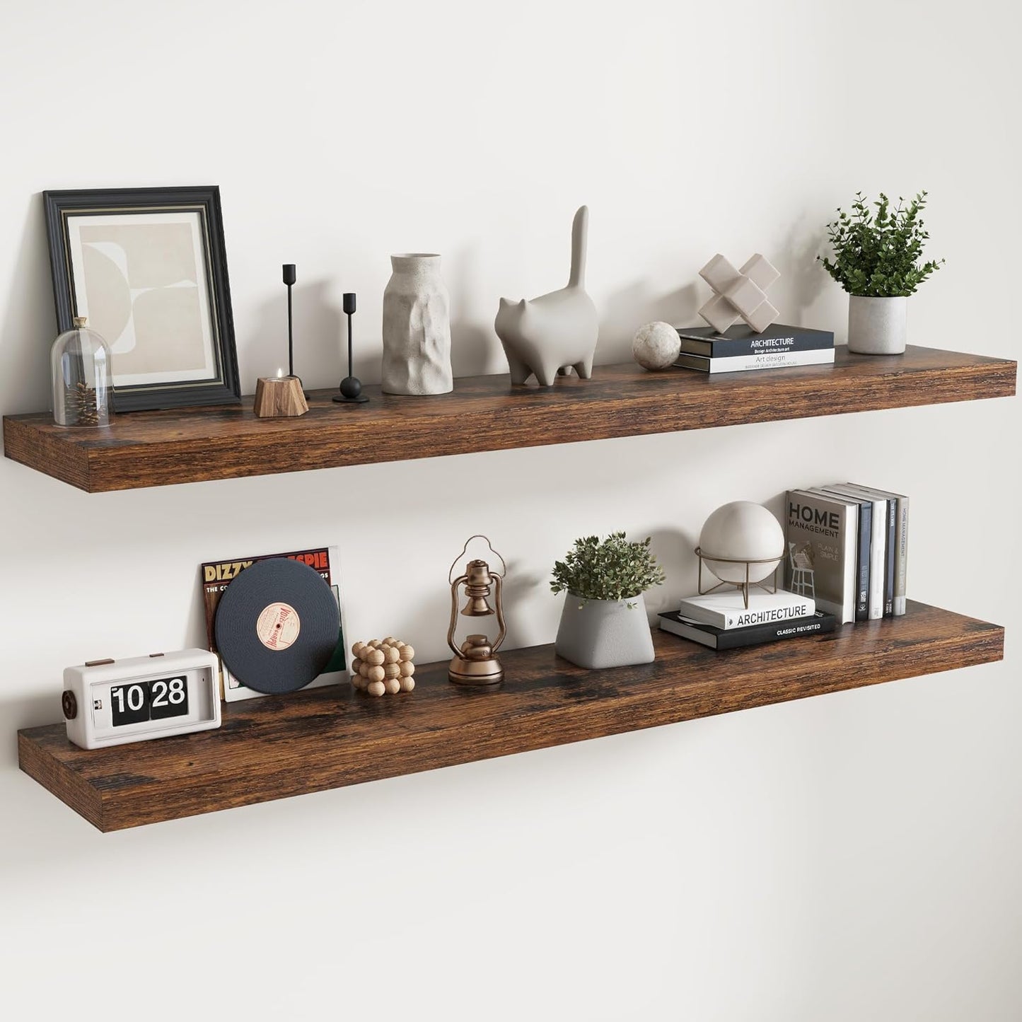 Floating Shelves for Wall with Invisible Brackets for Storage