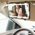 Car Sun Visor Vanity Mirror with Lights - Rechargeable Travel Makeup