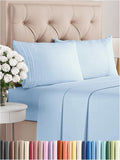 King Size 4 Piece Sheet Set - Soft, Cooling & Deep Pocket Fit
