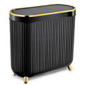 Bathroom Trash Can with Lid 3.1 Gallon Narrow Trash Can - Compact Oval