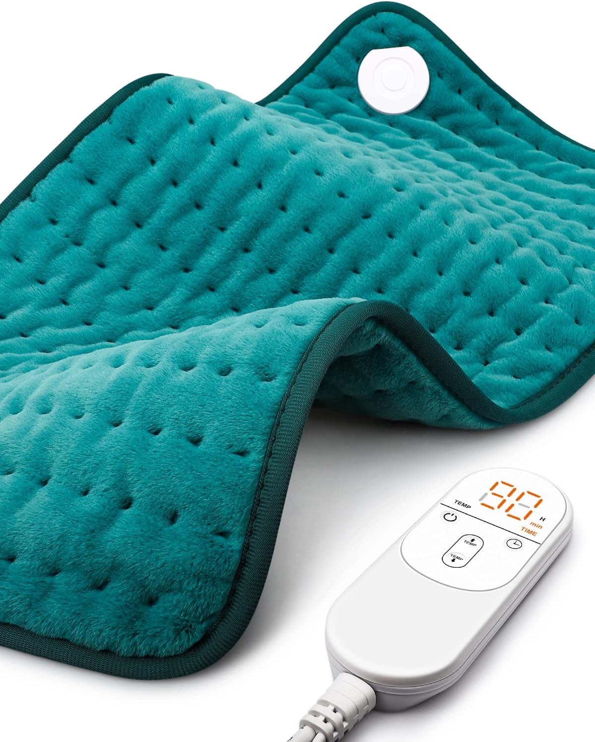 Juena Heating Pad: Back Pain Relief, 6 Heat Settings, Auto-Off, Moist/Dry Heat, 12 x 24