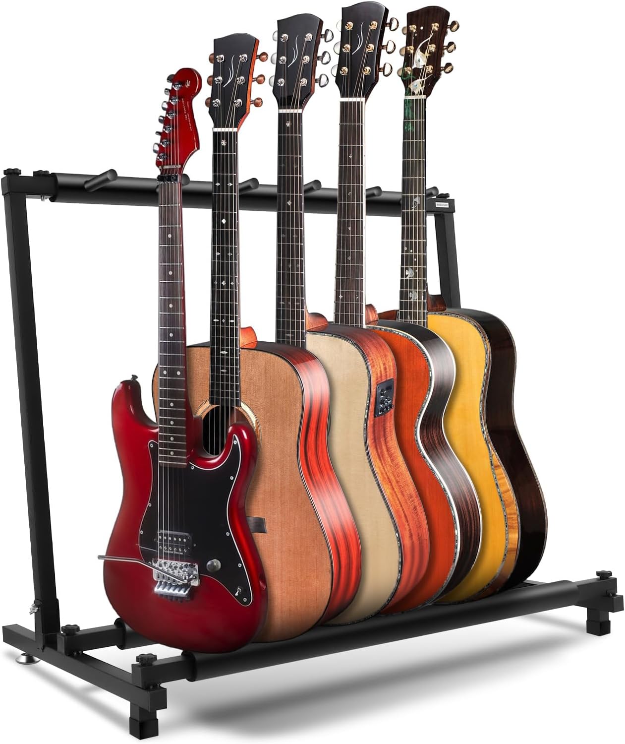 Foldable 5 Multi Guitar Stand Rack for Home and Studio Use