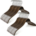 TOPIA HANGER Slim Wooden Hangers 30-Pack - Non-Slip Rubber Grips