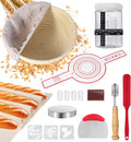 Sourdough Bread Starter Kit + Banneton Basket Set by SumeStar