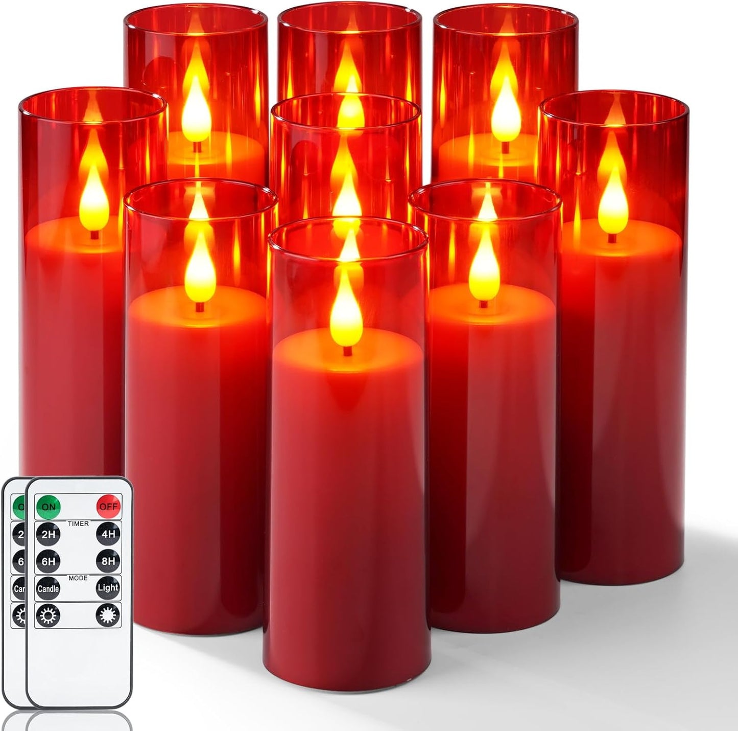 Flameless Candles Set of 9 with Remote and Timer for Decor