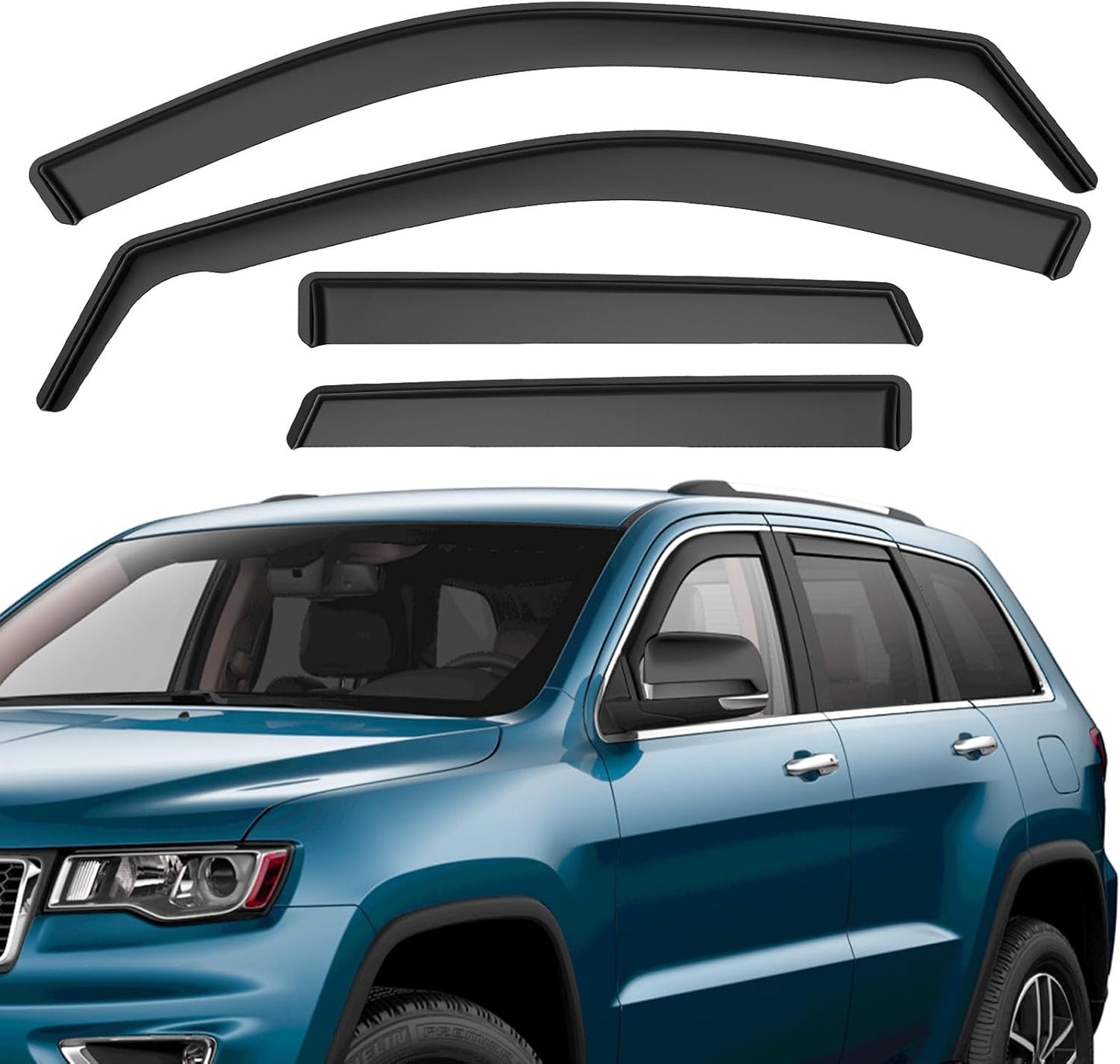ACLONG in-Channel Rain Guards for Jeep Grand Cherokee 2011-2020