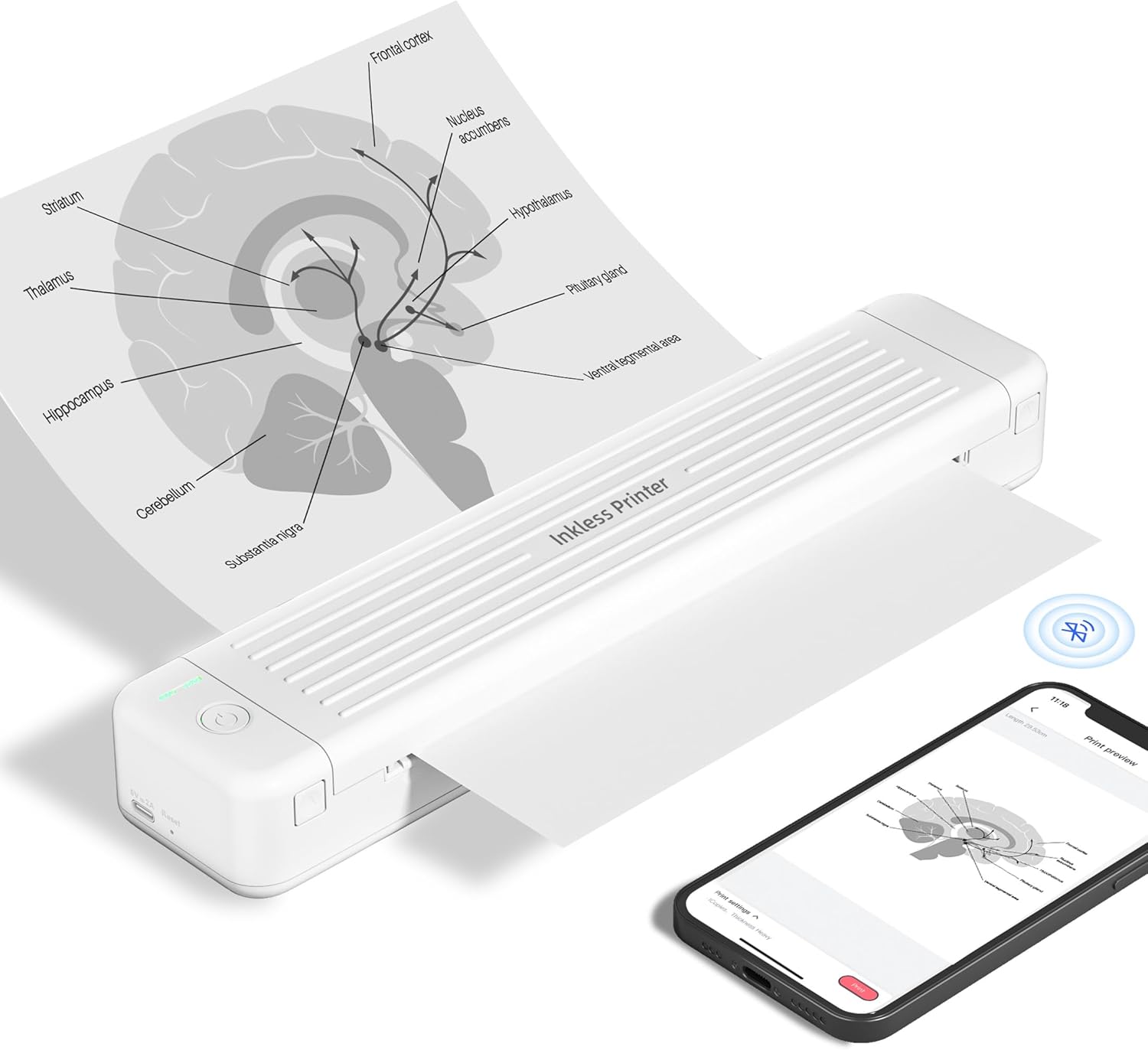 ItriAce Portable Wireless Thermal Printer