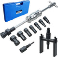 Motorcycle Blind Inner Bearing Puller Kit 12pcs - Slide Hammer Set