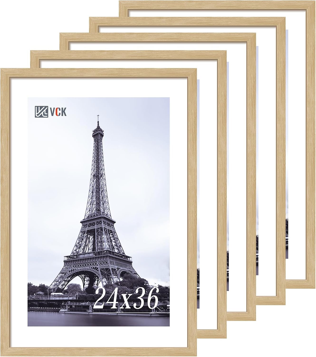 VCK 24x36 Oak Poster Frame 5 Pack for Stunning Displays