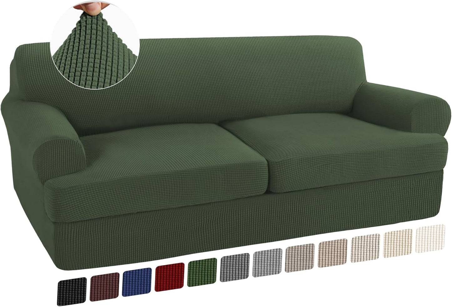 Turquoize 3 Piece T Cushion Sofa Slipcovers for Stylish Protection