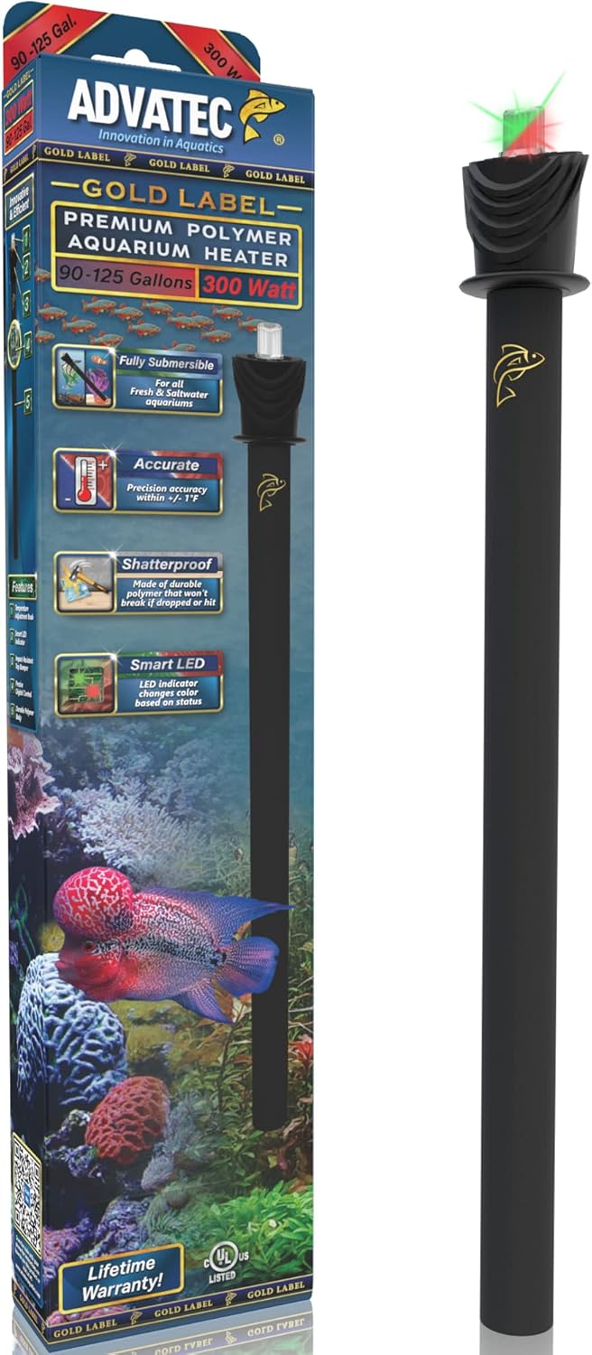 Advatec 300W Aquarium Heater: Precise Temp Control!