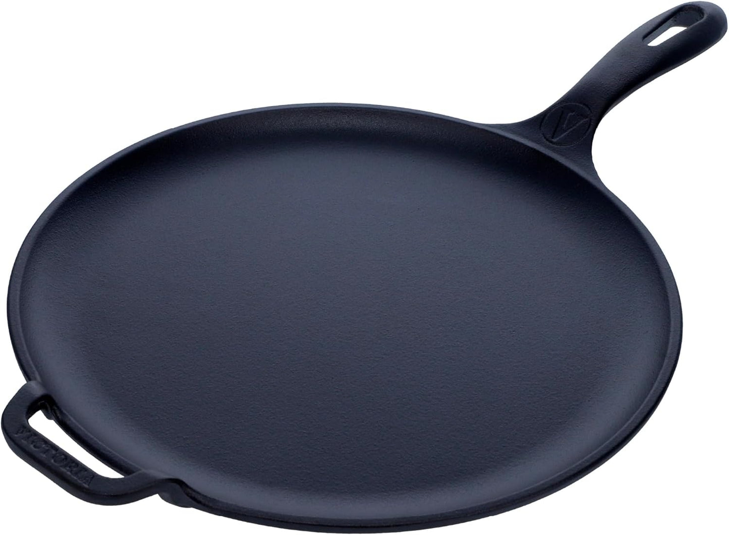 Victoria 12-Inch Cast Iron Comal Pizza Pan for Perfect Meals
