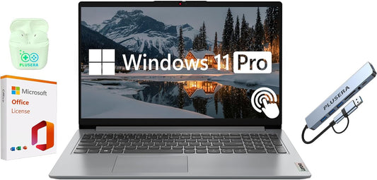 Lenovo IdeaPad 15.6 FHD Touch Laptop: 40GB RAM, 2.5TB Storage, Intel i3, Windows 11 Pro + Office, Plusera Earphones
