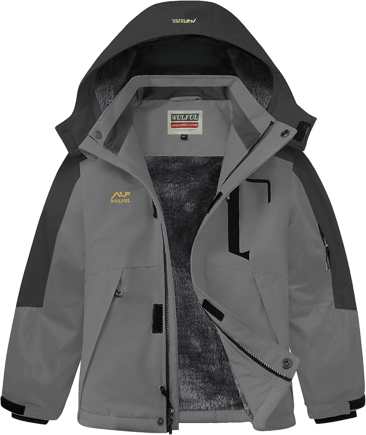 WULFUL Boys Winter Waterproof Ski Coat for Outdoor Adventures