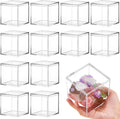 Clear Acrylic Boxes 12 Pack 4 x 4 x 4 in - Compact Storage & Display