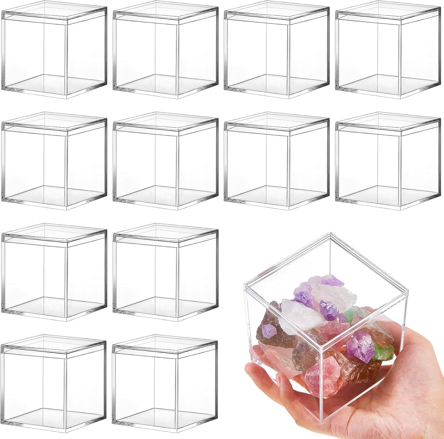 Clear Acrylic Box Set for Jewelry and Decorative Storage Needs