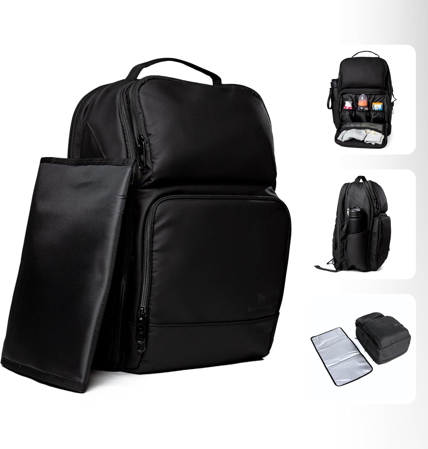 Diaper Bag Backpack for Moms Dads with USB Port and Changing Pad