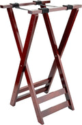 G.E.T. TSW-103 31.5 in Tall Folding Mahogany Wood Tray Stand - Stable