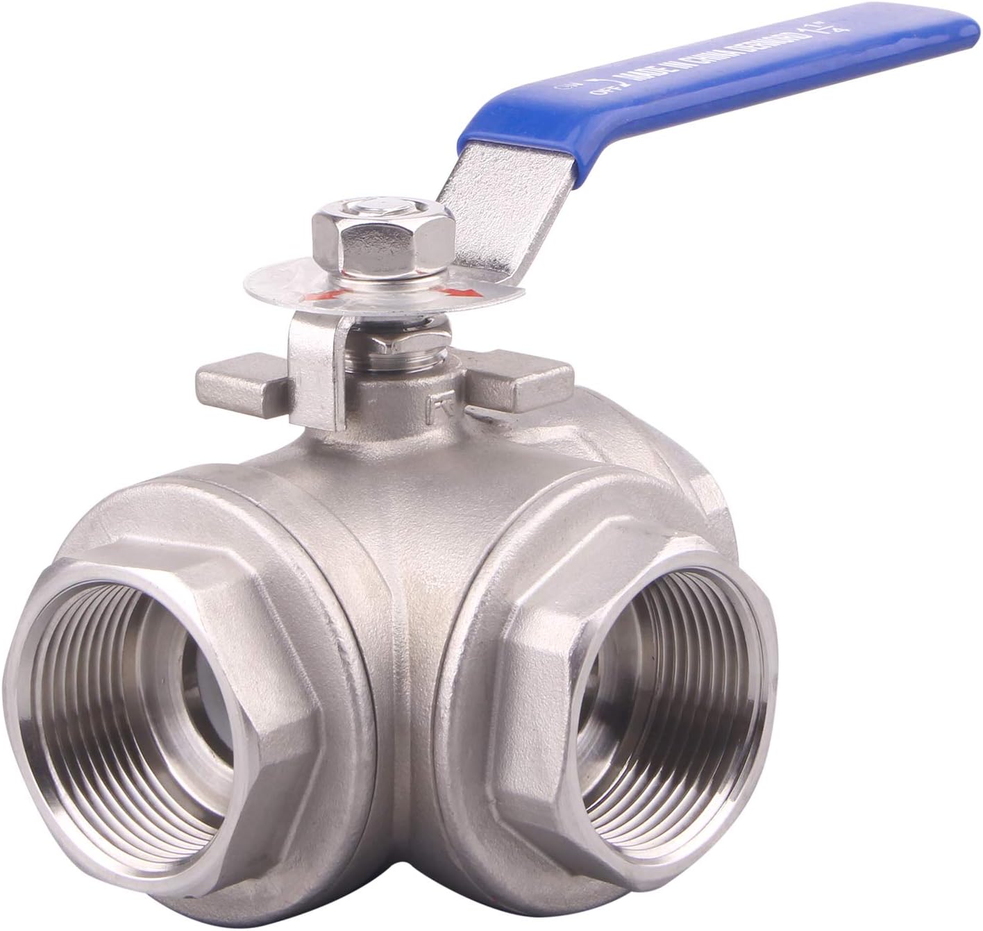 3-Way Ball Valve with L Mounting Pad for Water, Oil, Gas Use
