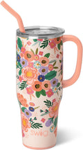 40oz Mega Mug Full Bloom Tumbler with Handle and Straw - 40 oz