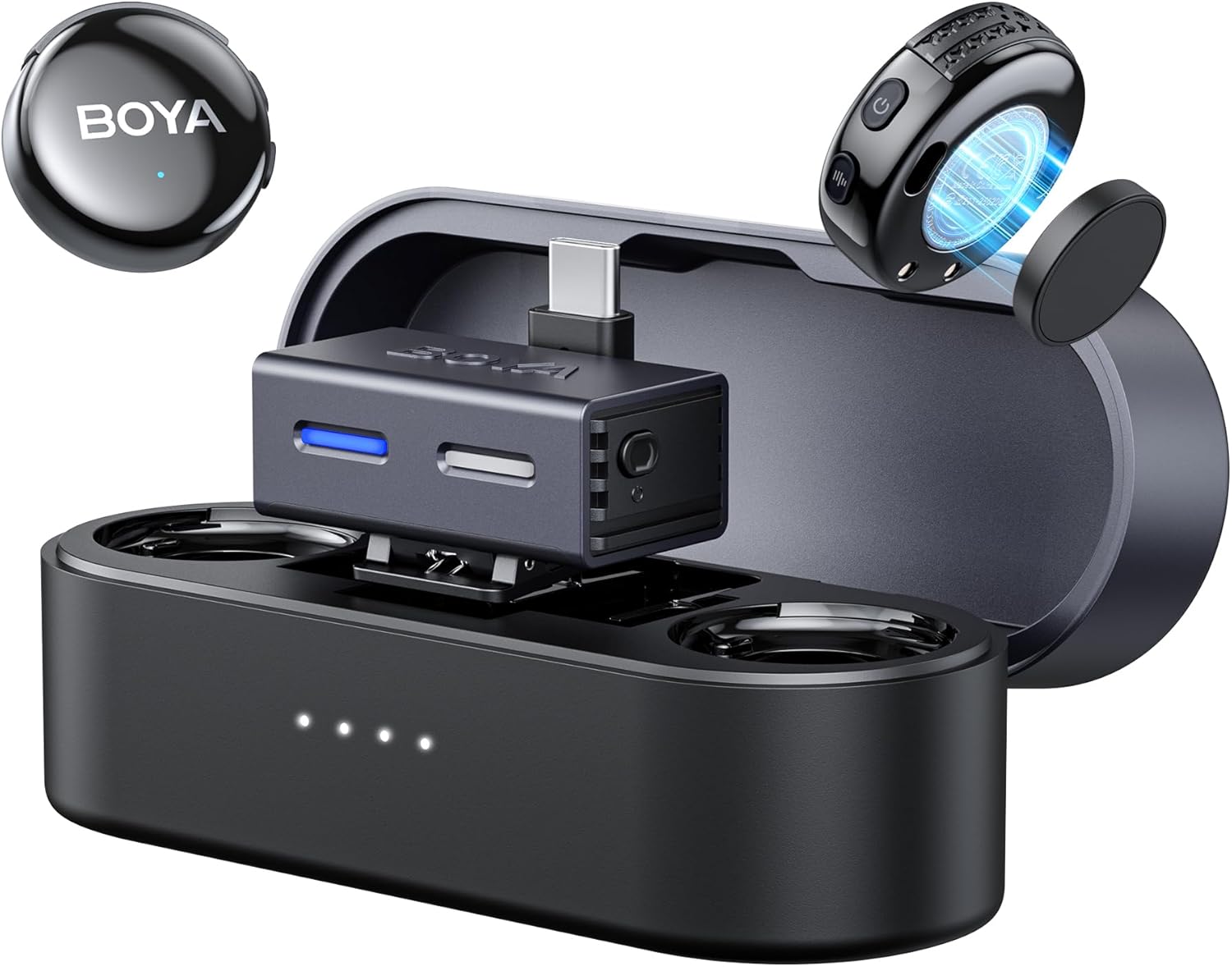 BOYALINK 3 Wireless Lavalier Microphones for iPhone and PC