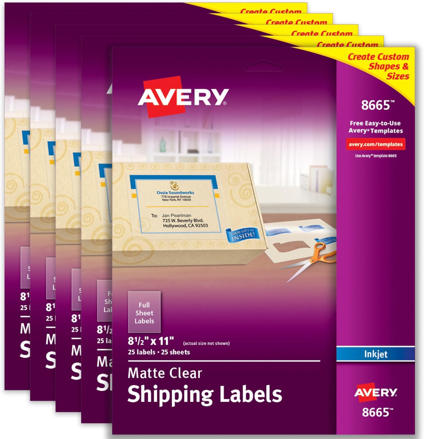 Avery Full Sheet Printable Shipping Labels for Custom Use
