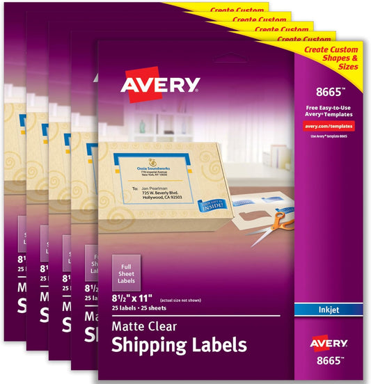 Avery Full Sheet Printable Shipping Labels for Custom Use