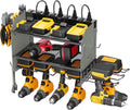 Modular Power Tool Organizer Wall Mount Charging Station Grey 6-Drill
