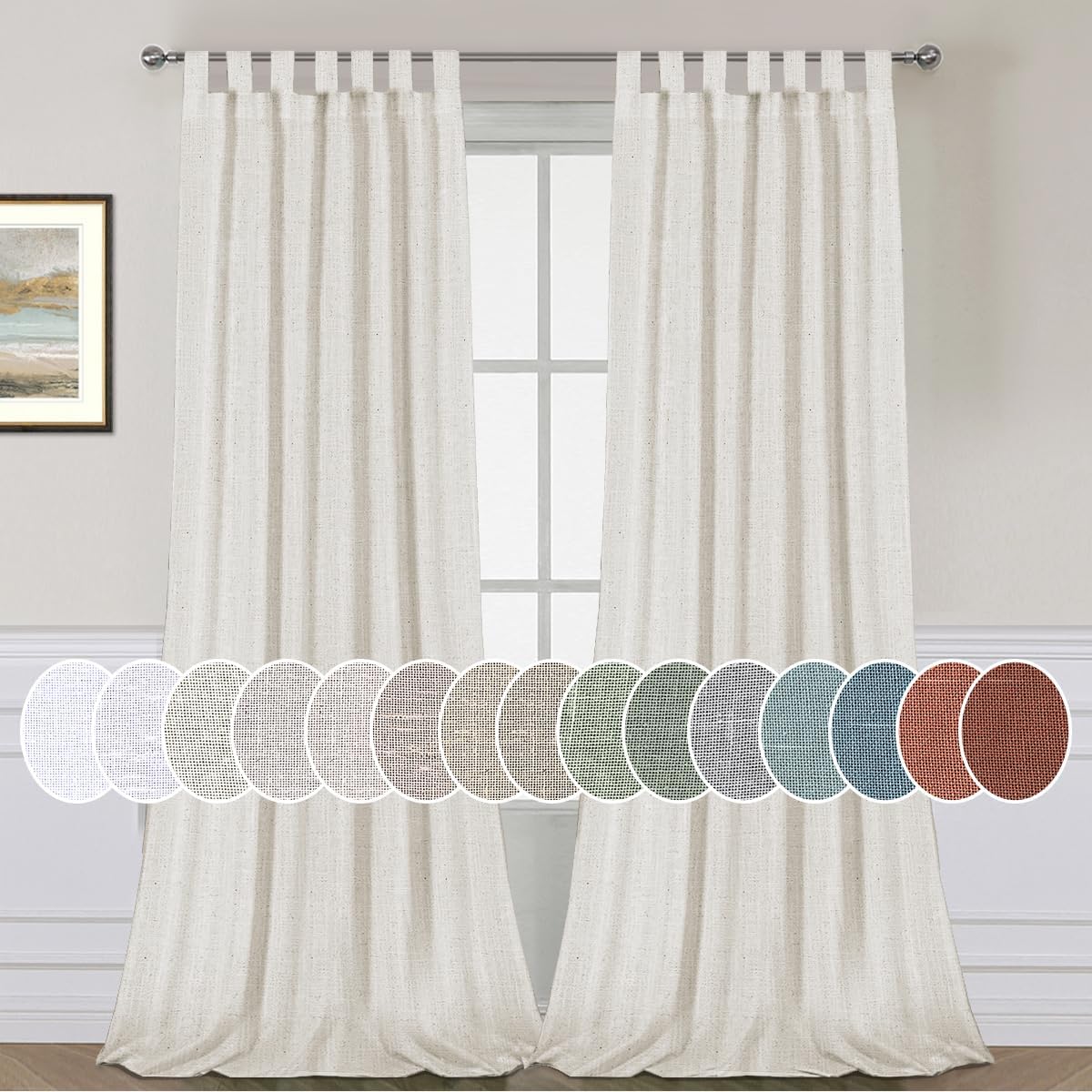 H.VERSAILTEX Ultra Luxurious Solid High Woven Linen Curtains