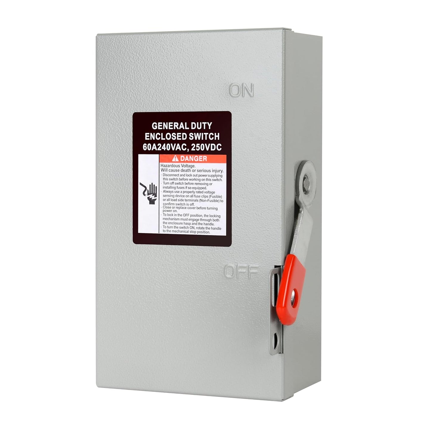 2P 60A 120/240V Single Phase Safety Switch for Outdoor Use