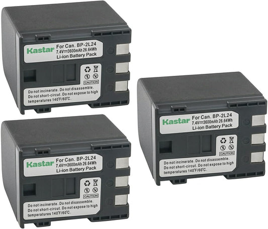 Kastar 3-Pack NB-2L24 Battery for Canon Cameras - High Capacity